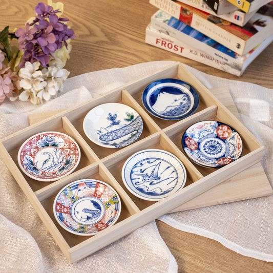 江戸っ子恐竜 六客まめ皿揃 (税別)