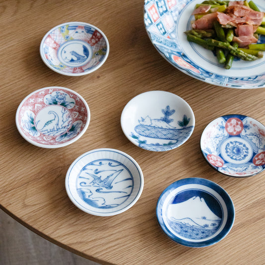 江戸っ子恐竜 六客まめ皿揃 (税別)