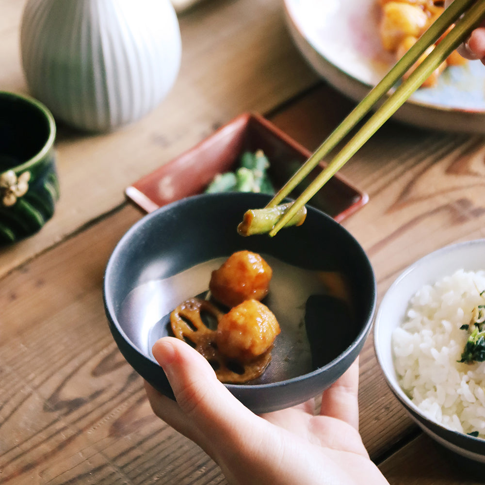 Coppia di tazze per snack Nagashi Seifu in oro e argento